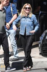 KIRSTEN DUNST Shows Off Her Diamond Engagement Ring at Family Brunch in Studio City 04/14/2017