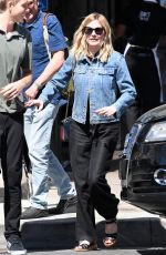 KIRSTEN DUNST Shows Off Her Diamond Engagement Ring at Family Brunch in Studio City 04/14/2017