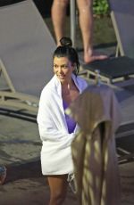 KOURTNEY KARDASHIAN in Swimsuit Relaxs in a Hot Tub in Hawaii 04/04/2017
