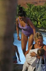 KOURTNEY KARDASHIAN in Swimsuit Relaxs in a Hot Tub in Hawaii 04/04/2017