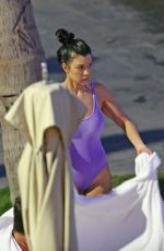 KOURTNEY KARDASHIAN in Swimsuit Relaxs in a Hot Tub in Hawaii 04/04/2017