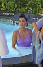 KOURTNEY KARDASHIAN in Swimsuit Relaxs in a Hot Tub in Hawaii 04/04/2017