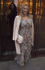 KYLIE MINOGUE Out for Dinner in London 04/04/2017