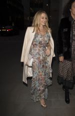 KYLIE MINOGUE Out for Dinner in London 04/04/2017