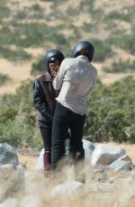 LADY GAGA and Bradley Cooper on the Set of Star Is Born Video in Los Angeles 04/21/2017