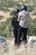 LADY GAGA and Bradley Cooper on the Set of Star Is Born Video in Los Angeles 04/21/2017