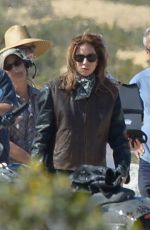 LADY GAGA and Bradley Cooper on the Set of Star Is Born Video in Los Angeles 04/21/2017