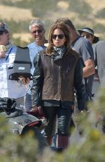 LADY GAGA and Bradley Cooper on the Set of Star Is Born Video in Los Angeles 04/21/2017