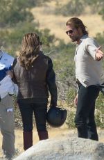 LADY GAGA and Bradley Cooper on the Set of Star Is Born Video in Los Angeles 04/21/2017