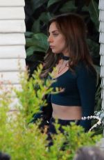 LADY GAGA on the Set of A Star Is Born Her First Feature Film Debut Directed by and Co-starring Bradley Cooper in Los Angeles 04/25/2017