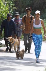 LADY VICTORIA HERVEY Walks Her Dog in Hollywood Hills 04/09/2017