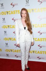 LARSEN THOPMSON at The Outcasts Premiere in Los Angeles 04/14/2017