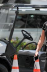 LEA MICHELE on the Set of Extra in Los Angeles 04/13/2017