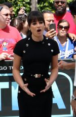 LEA MICHELE on the Set of Extra in Los Angeles 04/13/2017