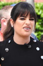 LEA MICHELE on the Set of Extra in Los Angeles 04/13/2017