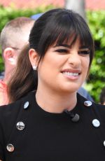 LEA MICHELE on the Set of Extra in Los Angeles 04/13/2017