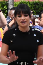 LEA MICHELE on the Set of Extra in Los Angeles 04/13/2017