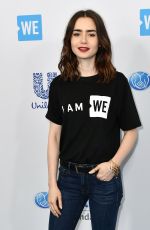 LILLY COLLINS at WE Day California in Los Angeles 04/27/2017