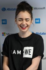 LILY COLLINS and Craig Kielburger at We Day in Seattle 04/21/2017