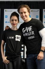 LILY COLLINS and Craig Kielburger at We Day in Seattle 04/21/2017