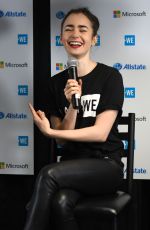 LILY COLLINS and Craig Kielburger at We Day in Seattle 04/21/2017