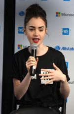 LILY COLLINS and Craig Kielburger at We Day in Seattle 04/21/2017