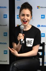 LILY COLLINS and Craig Kielburger at We Day in Seattle 04/21/2017