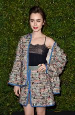 LILY COLLINS at Chanel
