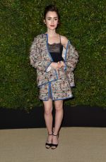 LILY COLLINS at Chanel