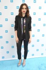 LILY COLLINS at WE Day Cocktail Party in Los Angeles 04/26/2017