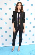 LILY COLLINS at WE Day Cocktail Party in Los Angeles 04/26/2017