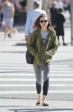 LILY COLLINS Heading to a Gym in Los Angeles 04/16/2017