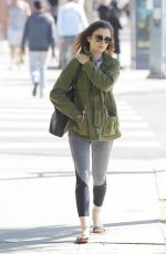 LILY COLLINS Heading to a Gym in Los Angeles 04/16/2017