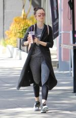 LILY COLLINS Leaves a Gym in West Hollywood 04/02/2017