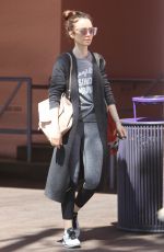 LILY COLLINS Leaves a Gym in West Hollywood 04/02/2017