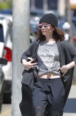 LILY COLLINS Out and About in Los Angeles 04/02/2017