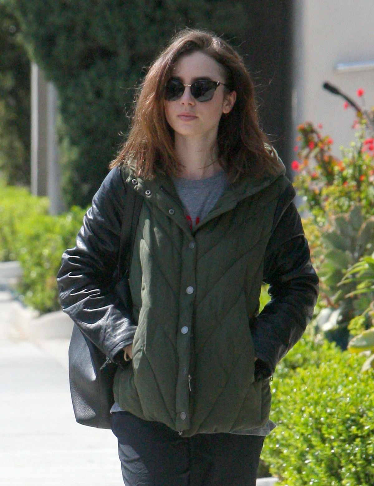 LILY COLLINS Out and About in Los Angeles 04/11/2017 LILY COLLINS Out and About in Los Angeles 04/11/2017