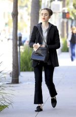 LILY COLLINS  Out in Beverly Hills 04/04/2017