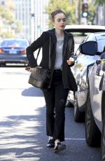 LILY COLLINS Out in Beverly Hills 04/04/2017