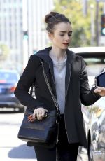 LILY COLLINS  Out in Beverly Hills 04/04/2017