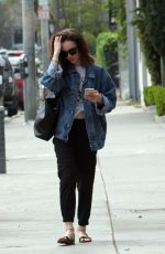 LILY COLLINS Out in Beverly Hills 04/08/2017