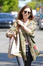 LILY COLLINS Out in West Hollywood 04/13/2017