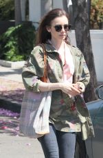 LILY COLLINS Out in West Hollywood 04/13/2017
