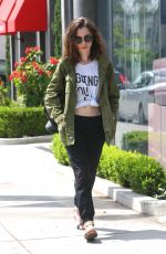 LILY COLLINS Out in West Hollywood 04/23/2017