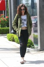 LILY COLLINS Out in West Hollywood 04/23/2017