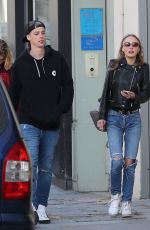 LILY-ROSE DEPP and Ash Stymest Out in Paris 04/12/2017