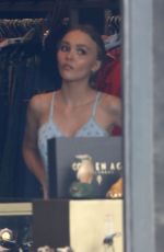 LILY-ROSE DEPP Shopping at Golden Age in West Hollywood 04/18/2017