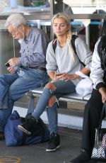 LINDSEY PELAS Makeup Free Waits for Her Ride in Los Angeles 04/28/2017