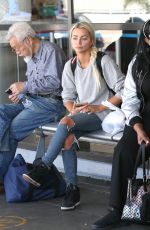 LINDSEY PELAS Makeup Free Waits for Her Ride in Los Angeles 04/28/2017