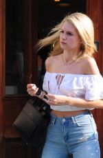 LOTTIE MOSS Leaves Hairdressers at Duck and Dry in London 0419/2017